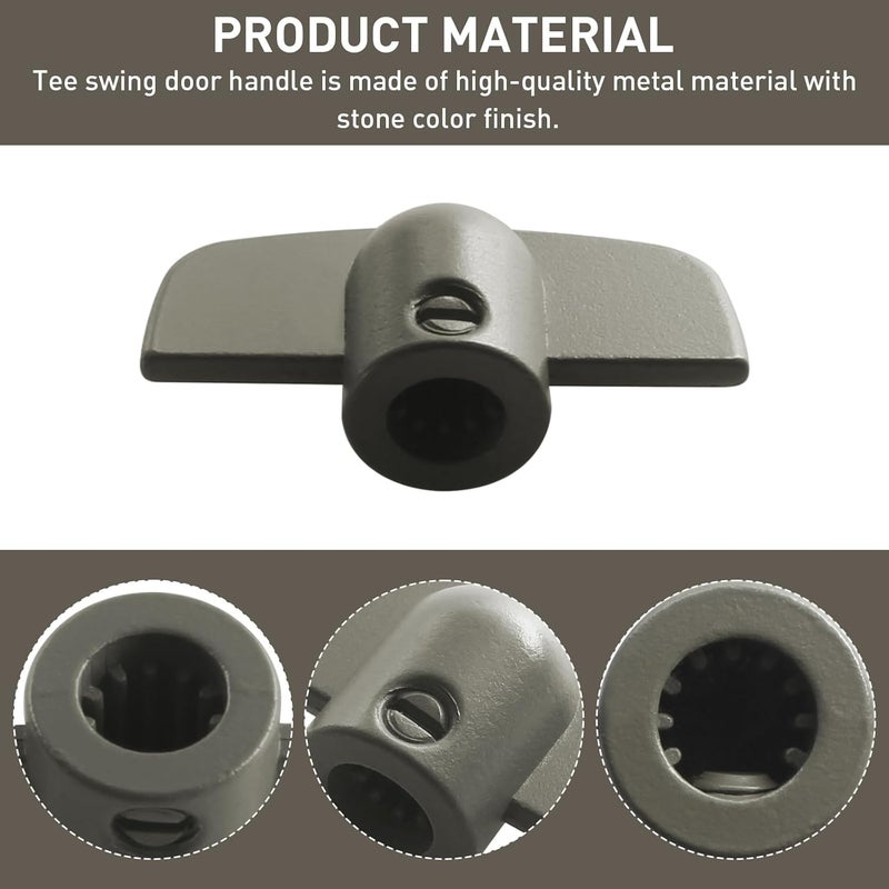 VIDABTE 3/8" Window Crank Handle Replacement, Operator Handles for Andersen Casement/Awning Window, Butterfly Wing Nut T-Handle - 1966 to Present (2 pcs) - Image 3
